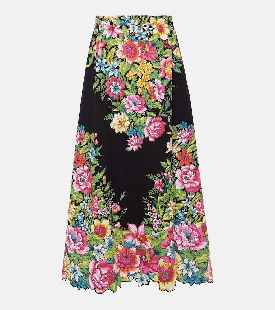 Etro Floral cotton maxi skirt - Etro Floral 棉质长裙