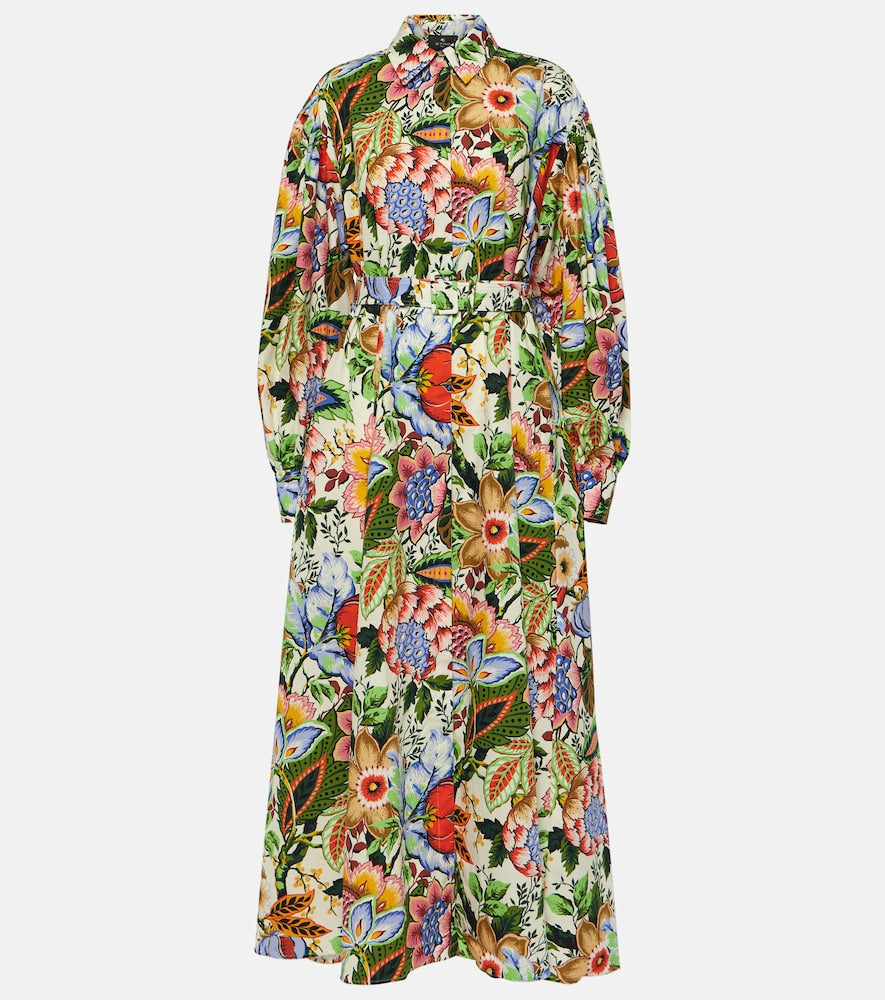 Etro Floral cotton midi shirt dress. Etro Floral 棉质中长衬衫裙