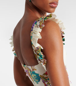 Etro Floral cotton poplin maxi dress