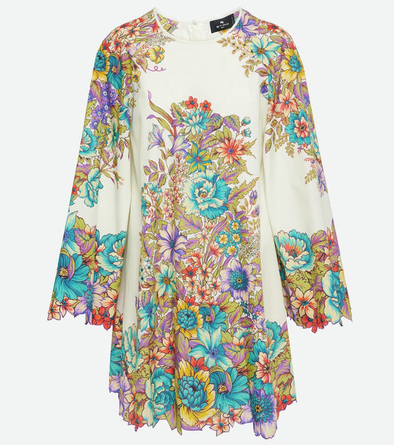 Etro Floral cotton poplin minidress