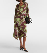 Etro Floral draped midi skirt