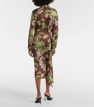 Etro Floral draped midi skirt