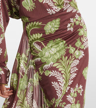 Etro Floral draped midi skirt