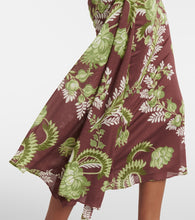 Etro Floral draped midi skirt