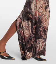 Etro Floral halterneck velvet gown