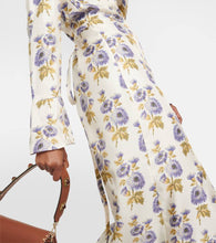 Etro Floral silk-blend twill midi wrap dress