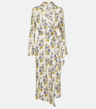 Etro Floral silk-blend twill midi wrap dress