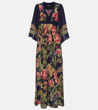 Etro Floral silk  de chine maxi dress. Etro 花卉真丝超长连衣裙