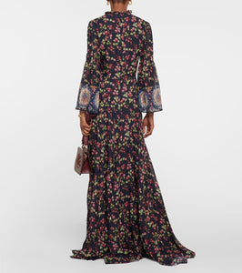 Etro Floral silk gown