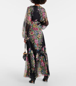 Etro Floral silk gown