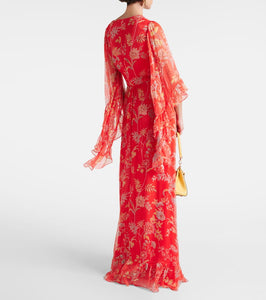 Etro Floral silk gown