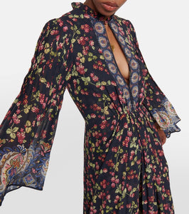 Etro Floral silk gown