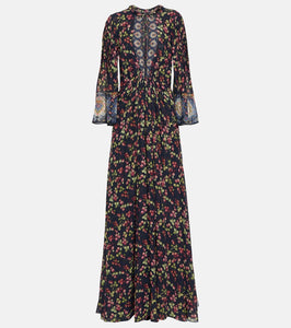 Etro Floral silk gown