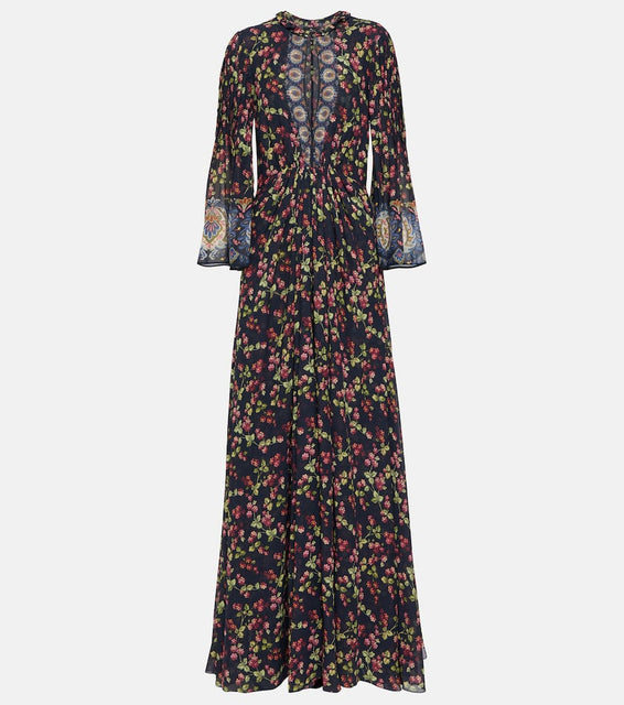 Etro Floral silk gown