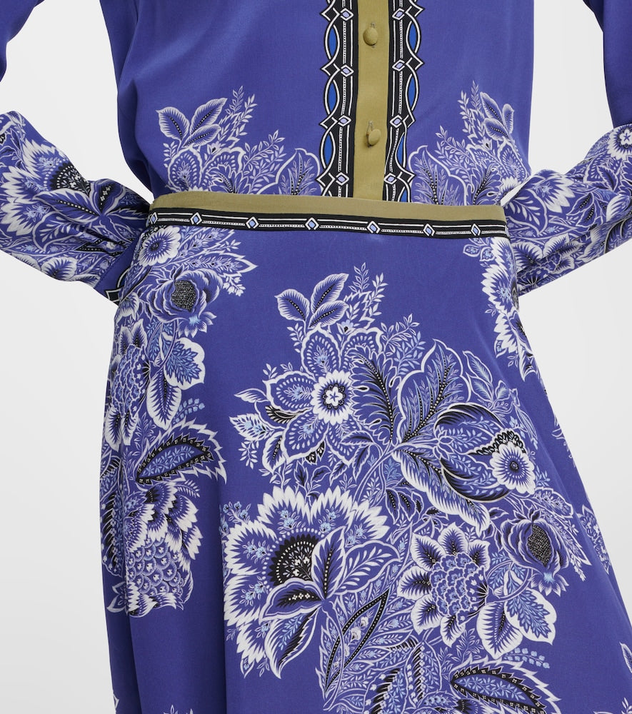 Etro Floral silk maxi skirt