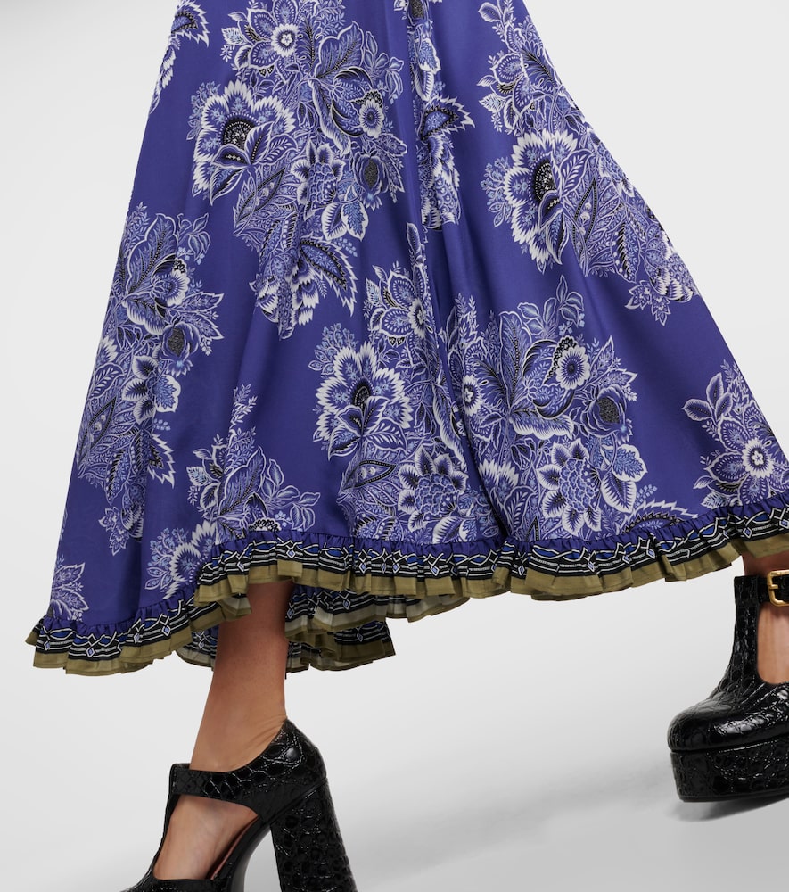Etro Floral silk maxi skirt