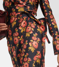 Etro Floral silk twill midi wrap dress