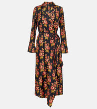Etro Floral silk twill midi wrap dress