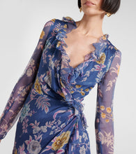 Etro Floral silk wrap dress
