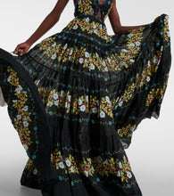Etro Floral tiered cotton gown