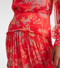 Etro Floral tiered silk maxi skirt
