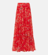 Etro Floral tiered silk maxi skirt - Etro 花卉图案多层真丝长裙