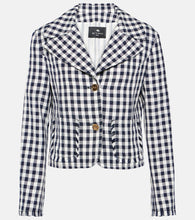 Etro Gingham cropped blazer