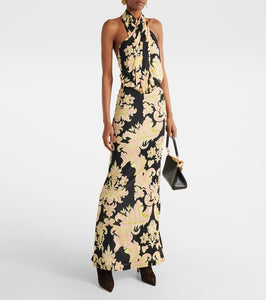 Etro Halterneck printed maxi dress