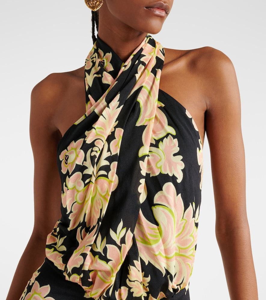 Etro Halterneck printed maxi dress