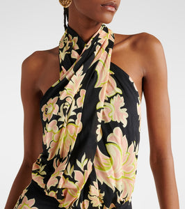Etro Halterneck printed maxi dress