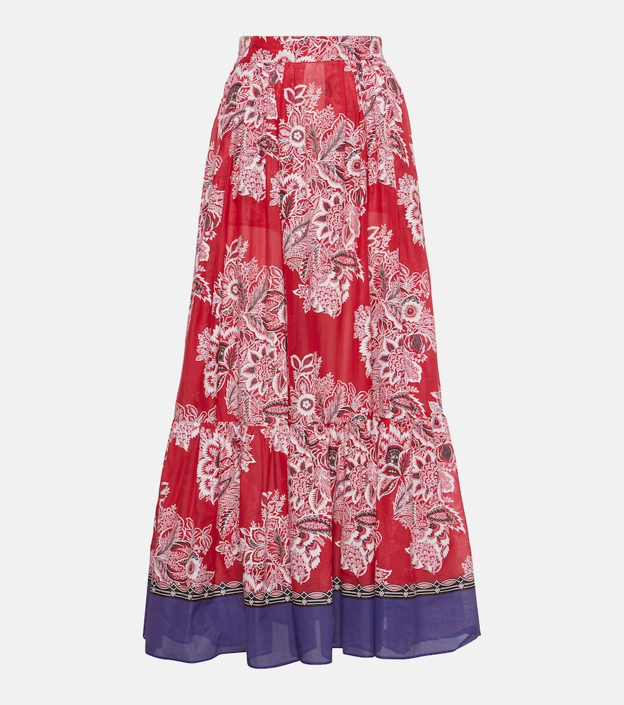 Etro High-rise cotton and silk maxi skirt - Etro 高腰棉丝混纺长裙