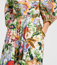 Etro High-rise floral cotton midi skirt