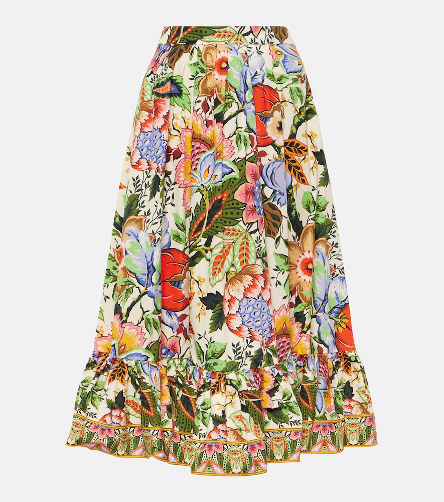 Etro High-rise floral cotton midi skirt - Etro 高腰印花棉质中长裙