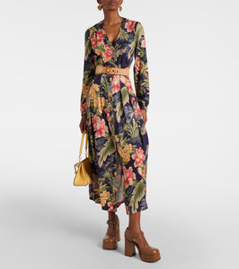 Etro Jersey and fil coup√É¬© jacquard maxi dress