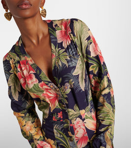Etro Jersey and fil coup√É¬© jacquard maxi dress