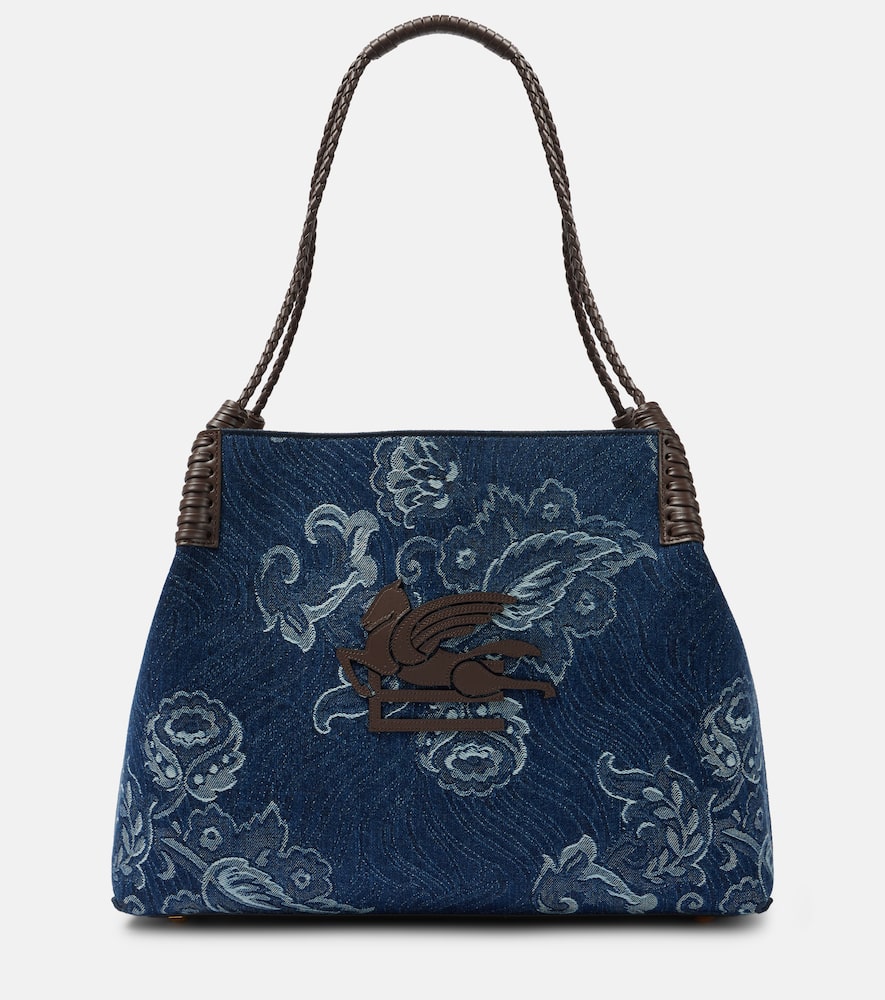 Etro Libra Large denim jacquard tote bag. Shop Etro Shoulder Bags for women now.