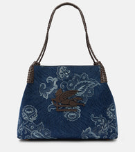 Etro Libra Large denim jacquard tote bag. Shop Etro Shoulder Bags for women now.