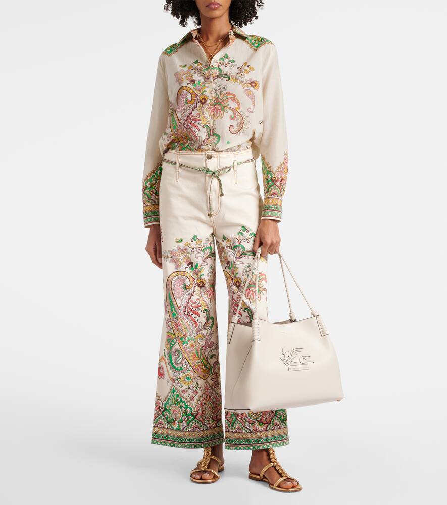 Etro Libra Large leather tote bag