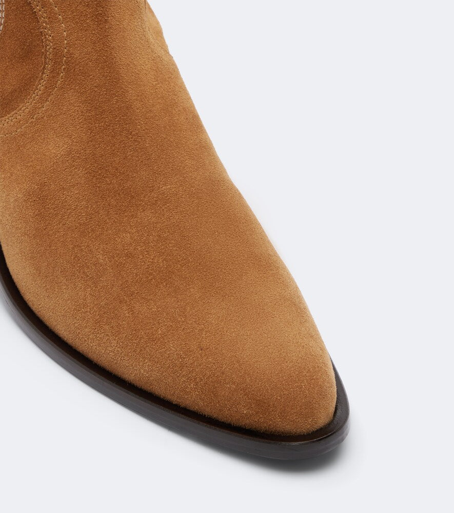 Etro Logo suede cowboy boots