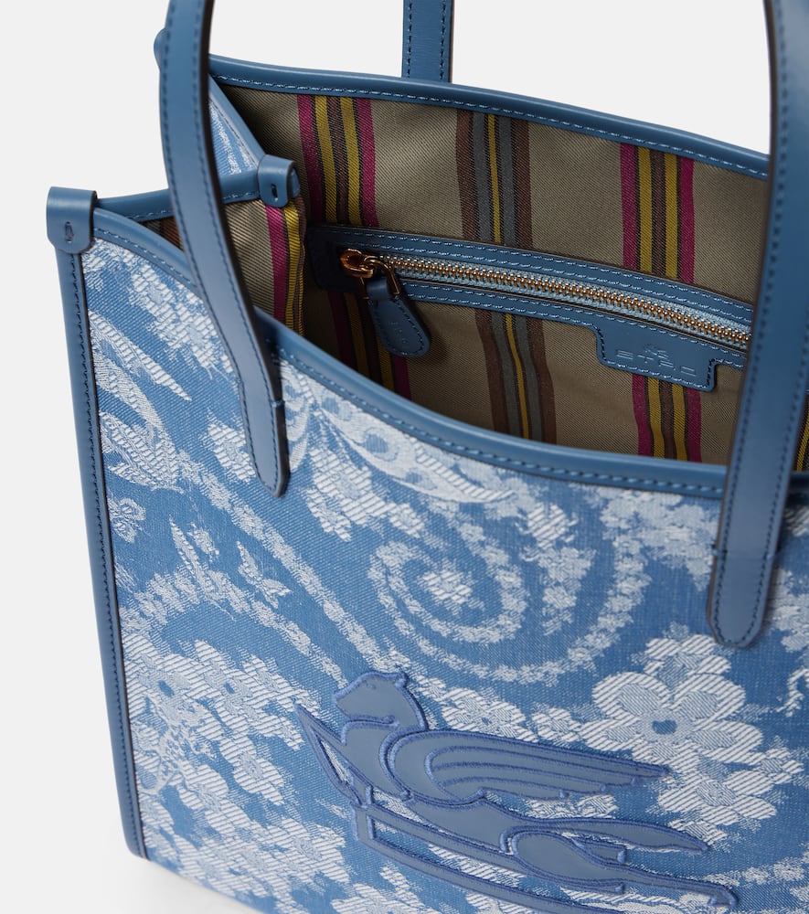 Etro Love Trotter Medium jacquard denim shopper