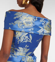 Etro Off-shoulder jacquard midi dress