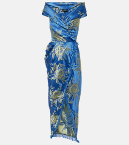 Etro Off-shoulder jacquard midi dress