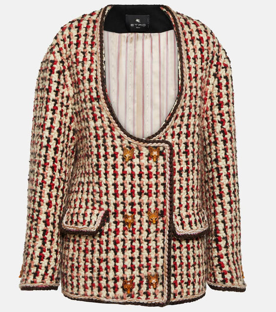 Etro Oversized wool-blend boucl√É¬© jacket