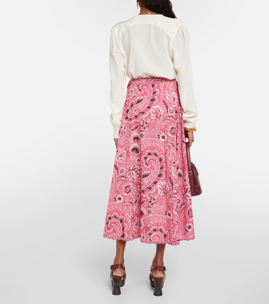 Etro Paisley cotton and silk maxi skirt