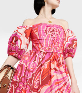 Etro Paisley cotton-blend midi dress