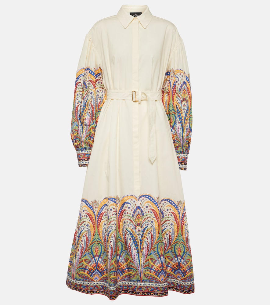 Etro Paisley cotton poplin shirt dress. Etro Paisley 棉质府绸衬衫裙