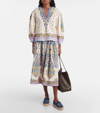 Etro Paisley denim jacquard platform espadrilles