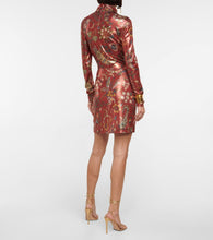 Etro Paisley high neck minidress