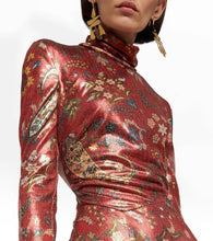Etro Paisley high neck minidress