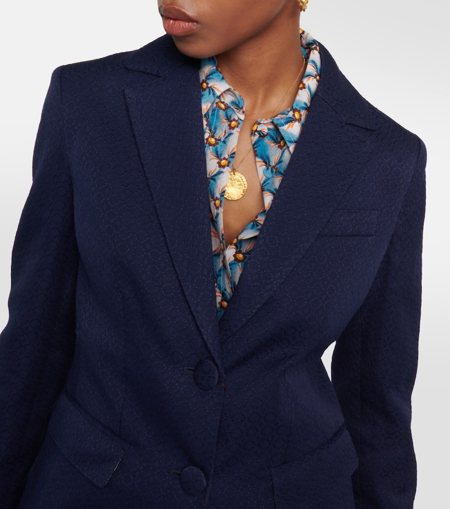 Etro Paisley jacquard cotton blazer